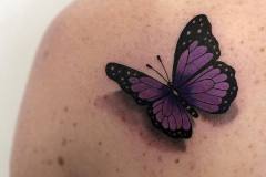 Purple Butterfly 3D by Zindy Ink